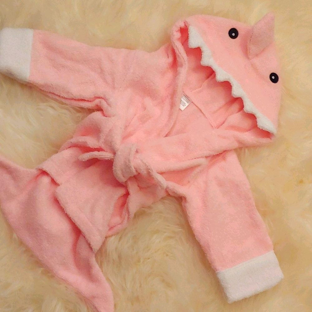 Shark baby robe